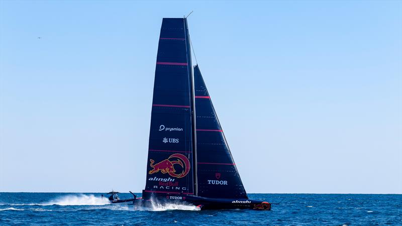 Alinghi Red Bull Racing- AC75 - Day 6 - April 24, 2024 - Barcelona photo copyright Ugo Fonolla / America's Cup taken at Société Nautique de Genève and featuring the AC75 class