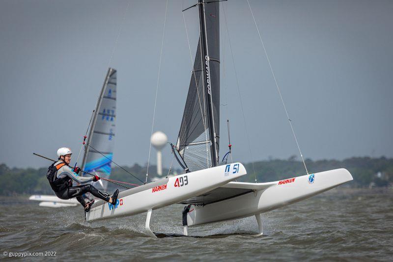 Looking ahead to the 2022 A-Class Cat European Championships - Triple World Champion, Stevie Brewin, looking to beat the fleet photo copyright Gordon Upton / www.guppypix.com taken at  and featuring the A Class Catamaran class