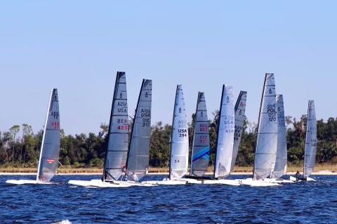 A Class catamaran racing action at the Caterwaul Regatta - photo © Image courtesy of the Caterwaul Regatta Fall 2022