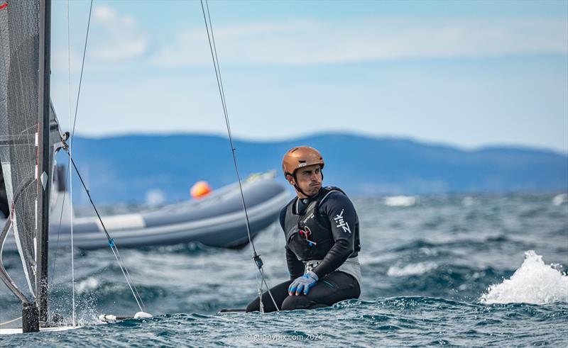 US sailor Ravi Parent USA 76 was the 2022 champion and F-18 Champion in the same year and is the reigning US Champ, however, he has had mixed championships recently, with good races, mixed with breakages, he'll be hoping all hangs together - photo © Gordon Upton / www.guppypix.com