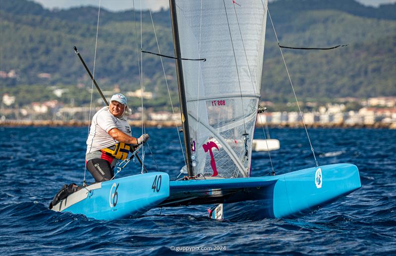 Sailing under the Spanish flag, Scott Micky Todd, ESP 7, is always a threat in big events - he can do the big winds some are predicting at Auckland, so expect a good finish from him - photo © Gordon Upton / www.guppypix.com