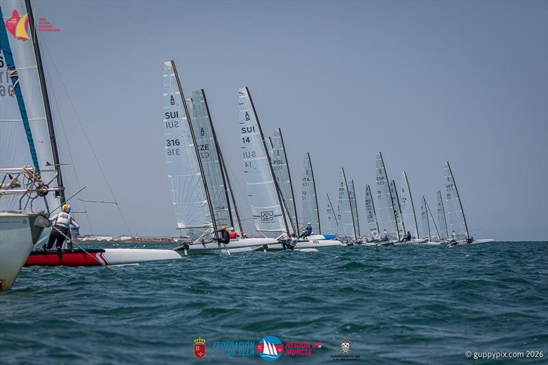 A Class Catamaran Europeans Practice Race - The Open race is go - photo © Gordon Upton / www.guppypix.com