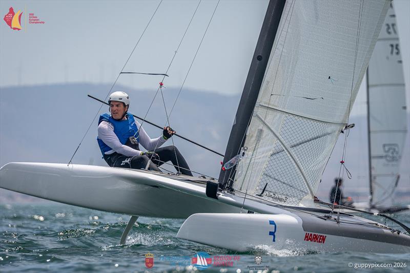 A Class Catamaran Europeans Day 2 - Former Euro Champ, Manuel Calavia, ESP - photo © Gordon Upton / www.guppypix.com