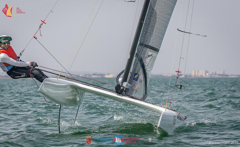 A Class Catamaran Europeans Day 2 - French ace Emmanuel Le Chapalier is going well in the Classics - photo © Gordon Upton / www.guppypix.com