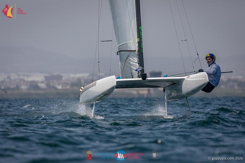 A Class Catamaran Europeans Day 3 - Swedish Olympic Nacra 17 sailor is a new lad in this class - photo © Gordon Upton / www.guppypix.com