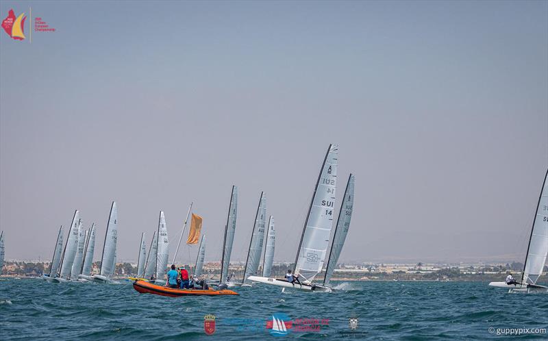 A Class Catamaran Europeans Day 4 - port flyers in the final race of the day - photo © Gordon Upton / www.guppypix.com