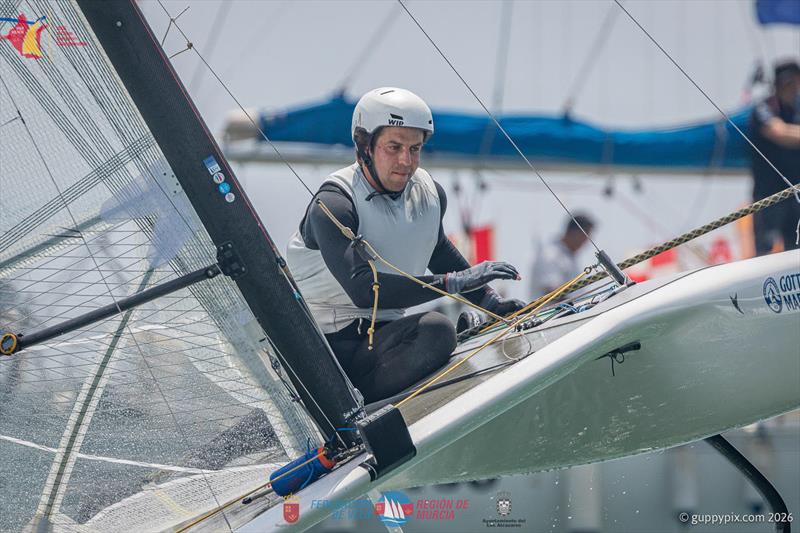 A Class Catamaran Europeans Day 4 - Triple World Champ Kuba Surowiec often leads the open fleet - photo © Gordon Upton / www.guppypix.com