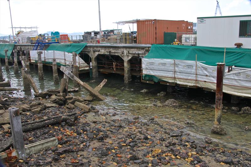 Remediation underway - Wynyard Wharf- America's Cup bases - January 30, 2019 photo copyright Richard Gladwell taken at  and featuring the ACC class
