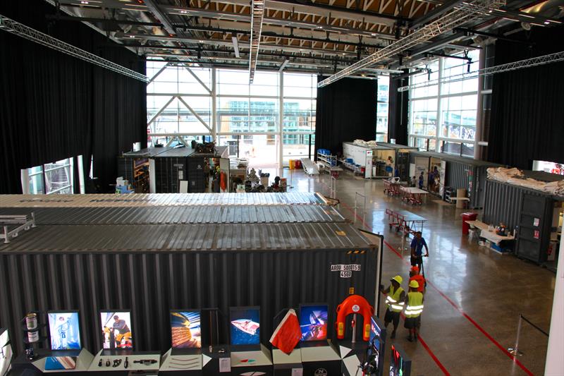 Inside the Viaduct Events Centre when it was being used by the Volvo Ocean race as `The Boatyard` - America's Cup Bases, Auckland, March 8, 2019 - photo © Richard Gladwell