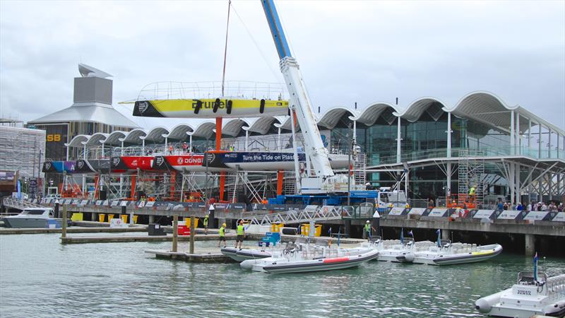 Emirates Team NZ base - as it was during the Volvo OR stopover  - America's Cup Bases, Auckland, March 8, 2019 photo copyright Richard Gladwell taken at  and featuring the ACC class