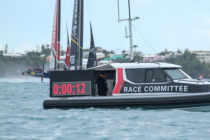 Challenger Selection Series - America's Cup 35 - Race Committee - Bermuda - June 2017 photo copyright Richard Gladwell taken at Royal Bermuda Yacht Club and featuring the ACC class