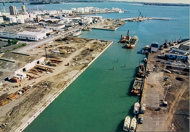 The Viaduct Harbour under construction in 1996-7 ahead of the 2000 America's Cup photo copyright R&F Heron taken at Royal New Zealand Yacht Squadron and featuring the ACC class