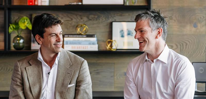 Toto Wolff (Part-Owner and Principal - Mercedes F1), James Allison (CTO - Mercedes and INEOS Britannia) photo copyright Graham Ella taken at Royal Yacht Squadron and featuring the ACC class