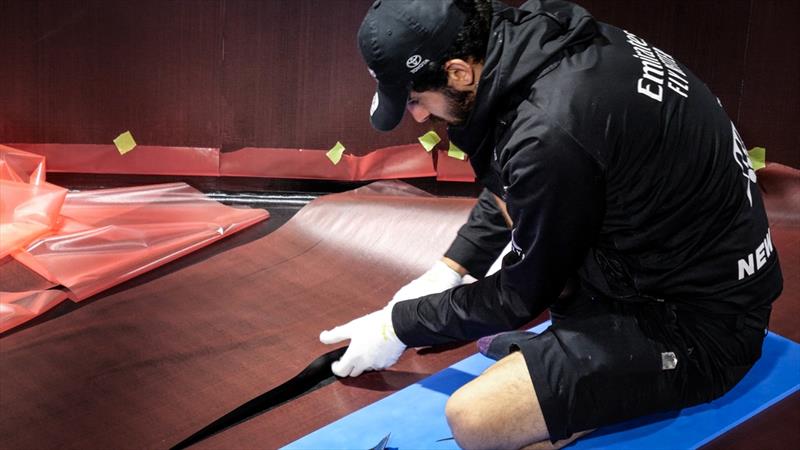 Emirates Team NZ - Land Yacht construction for World Record attempt - March 2022 - photo © Emirates Team New Zealand