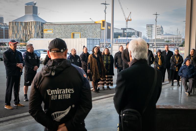 Emirates Team NZ new base, the former INEOS Team UK facility, is blessed in an early morning ceremony by Ngati Whatua Orakei photo copyright Emirates Team New Zealand taken at Royal New Zealand Yacht Squadron and featuring the ACC class