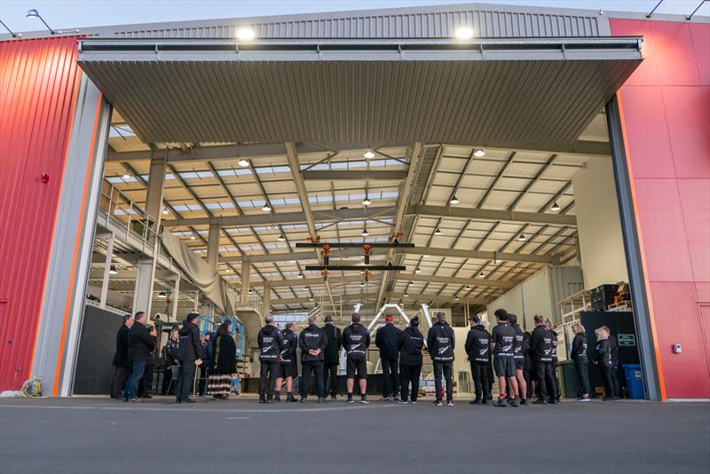 Emirates Team NZ new base, the former INEOS Team UK facility, is blessed in an early morning ceremony by Ngati Whatua Orakei - photo © Emirates Team New Zealand