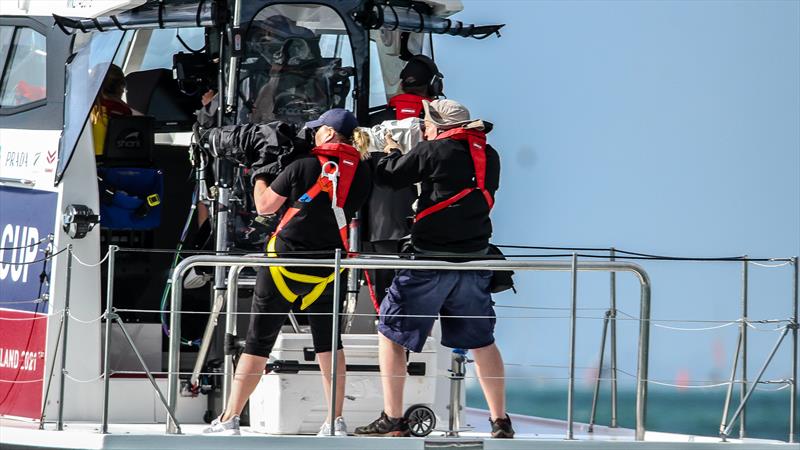 Video teams worked from two specialist camera cats in the 2021 America's Cup in Auckland photo copyright Richard Gladwell / Sail-World.com/nz taken at Royal New Zealand Yacht Squadron and featuring the ACC class