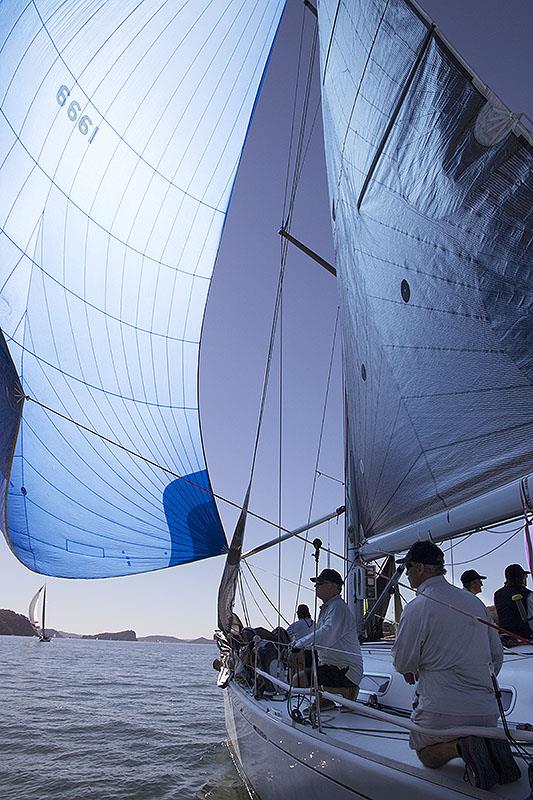 Coming up under Bombolo's spinnaker as they head to Mackerel Point. - photo © John Curnow