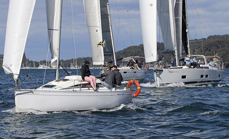 Smallest and largest boats in the fleet. Mini Bateau leads L'Amour de ma vie – for now… - photo © John Curnow