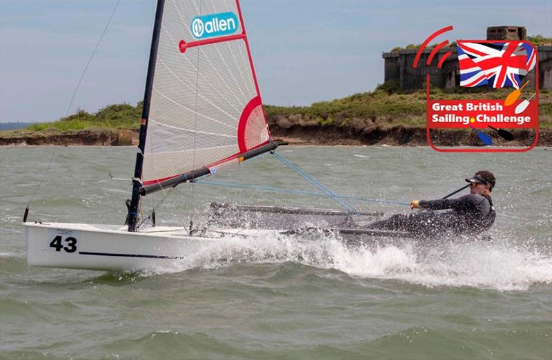 Ben Harden during the Wilsonian River Challenge photo copyright Tim Olin / www.olinphoto.co.uk taken at Wilsonian Sailing Club and featuring the Blaze class