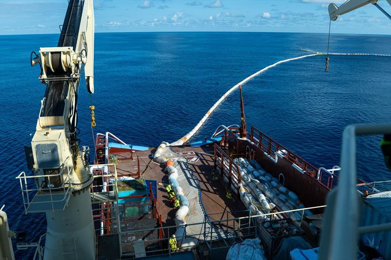 The Ocean Cleanup's System 3, in action - photo © The Ocean Cleanup