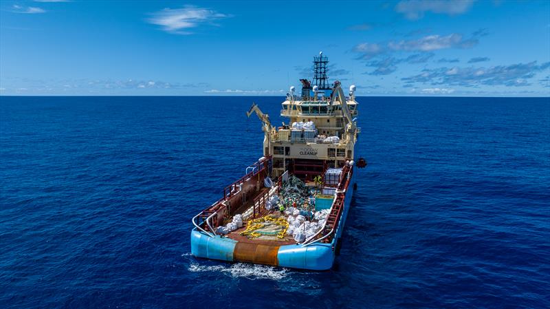 The Ocean Cleanup's System 3, in action - photo © The Ocean Cleanup