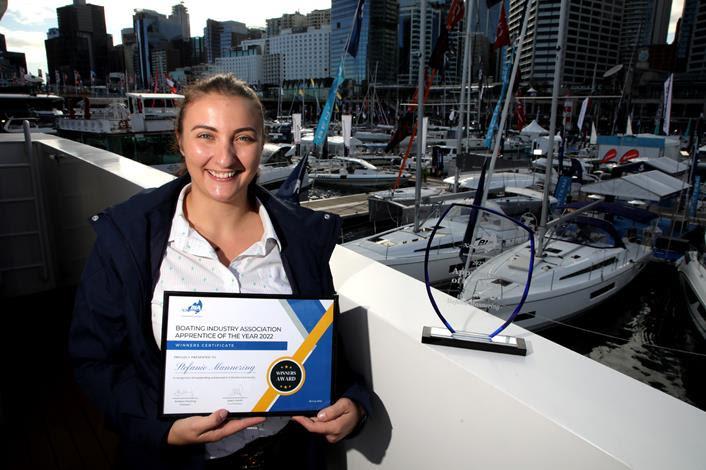 BIA Apprentice of the Year Award 2022 Winner, Stefanie Mannering, apprentice at Cruise Craft Boats photo copyright BIA taken at  and featuring the  class