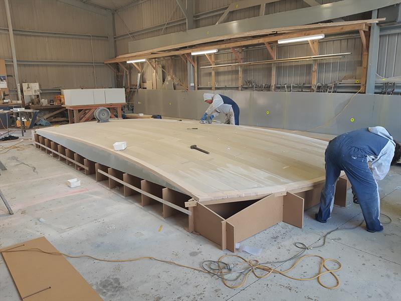 12m Roger Hill power cat 'Celeste' being built with DuFLEX at G&T Marine, Auckland - photo © DuFLEX