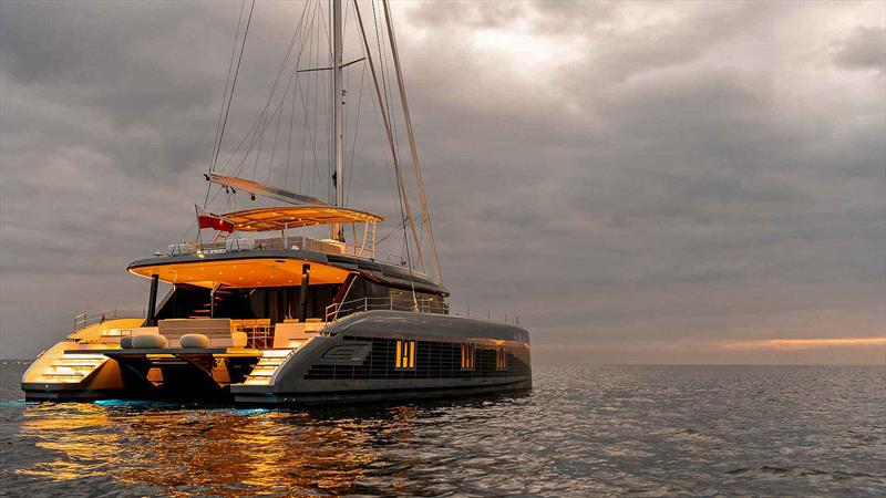 Tender platform as the al resco lounge - Sunreef Eco 60 - photo © Sunreef Yachts