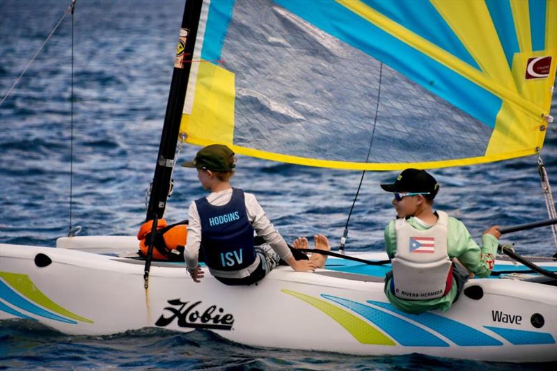 St. Thomas junior sailor, Finn Hodgins, will compete in the Hobie Wave class again photo copyright Dean Barnes taken at St. Thomas Yacht Club and featuring the Catamaran class