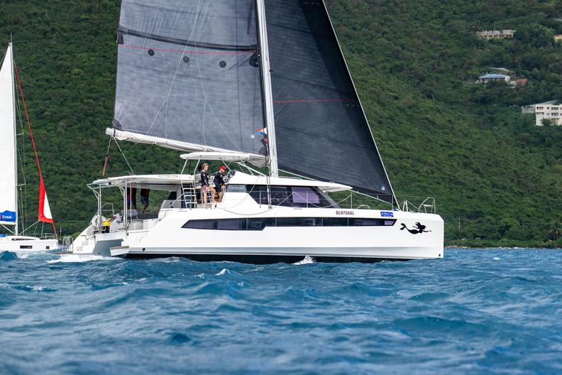 Georges Coutu's Leopard 50 La Novia - BVI Spring Regatta & Sailing Festival photo copyright Alex Turnbull / Tidal Pulse Media taken at Royal BVI Yacht Club and featuring the Catamaran class