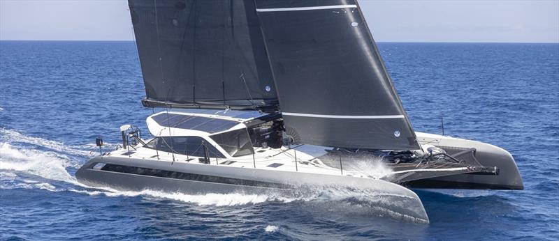 Slingshot when she was sailing as Highland Fling - Pittwater to Coffs Harbour Yacht Race photo copyright Studio Borlenghi, YCCS taken at Royal Prince Alfred Yacht Club and featuring the Catamaran class