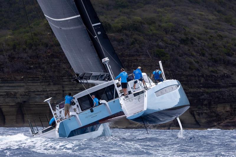 Adrian Lee's HH66 catamaran Lee Overlay Partners III - 2025 Antigua Race Week - photo © Tim Wright - photoaction.com