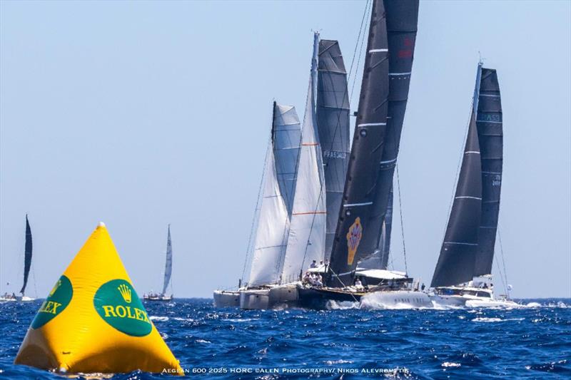 5th Annual AEGEAN 600 start photo copyright ALEN Photography / Nikos Alevromytis taken at Hellenic Offshore Racing Club and featuring the Catamaran class