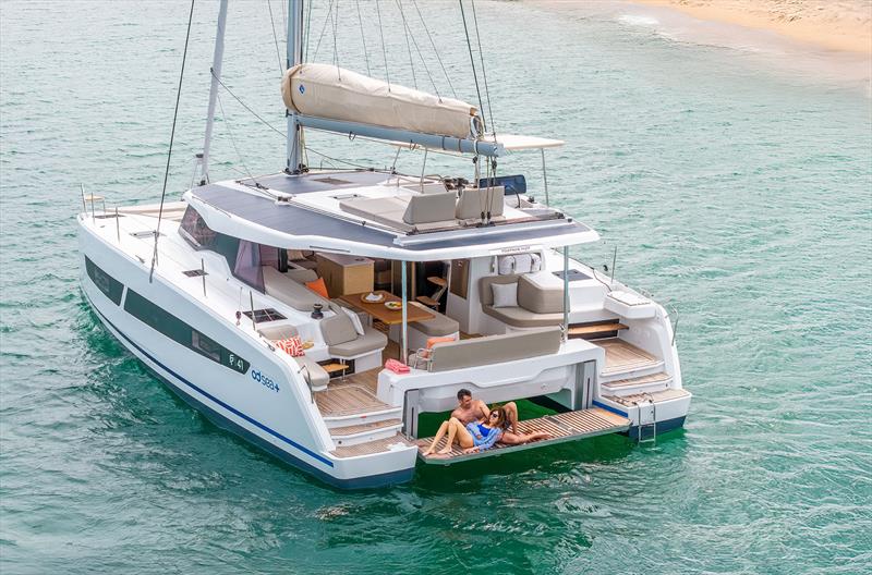 FP41 at anchor photo copyright Fountaine Pajot taken at  and featuring the Catamaran class