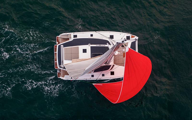 Aerial view off the breeze - FP41 photo copyright Fountaine Pajot taken at  and featuring the Catamaran class