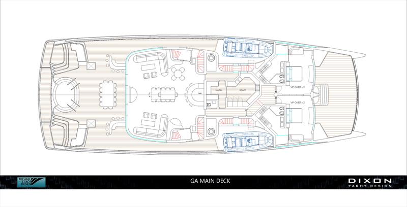 Dragonfly Main Deck - photo © Dixon Yacht Design