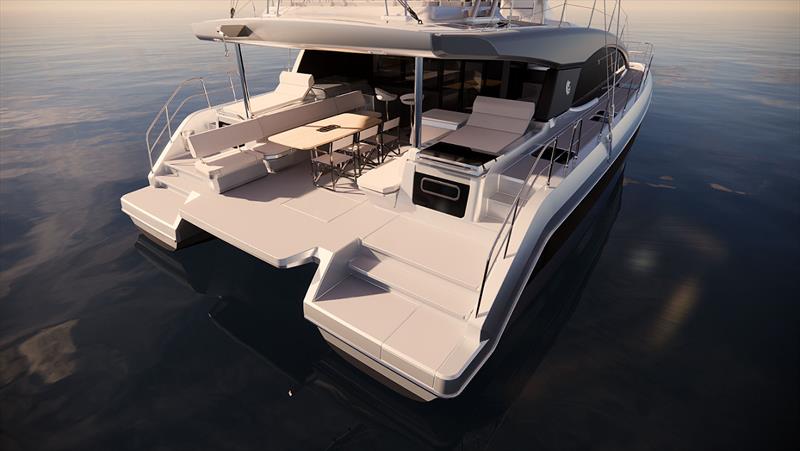 50 Sail Aft cockpit open bench - photo © Aquila Catamarans