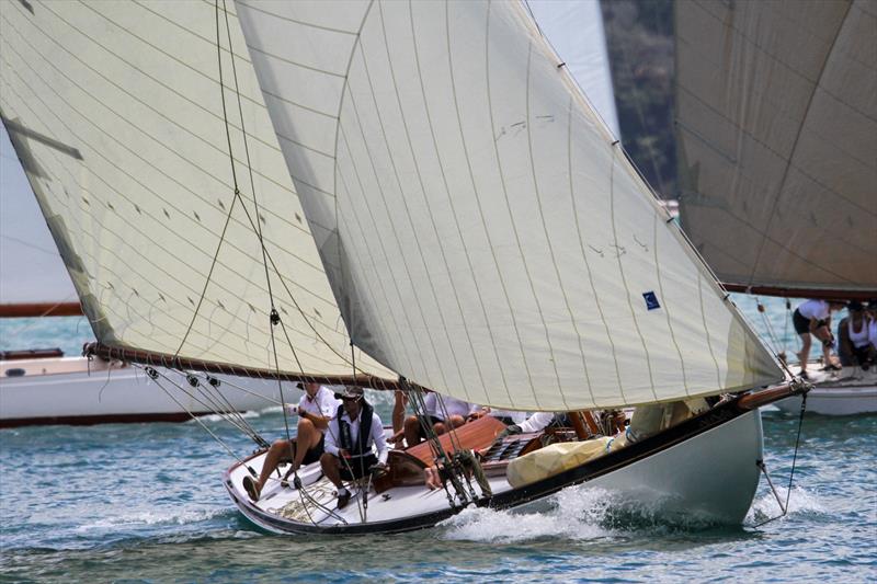 Rainbow (A7 - Logan 1895) starts - Mahurangi Regatta - January 29, 2022 - photo © Richard Gladwell - Sail-World.com/nz