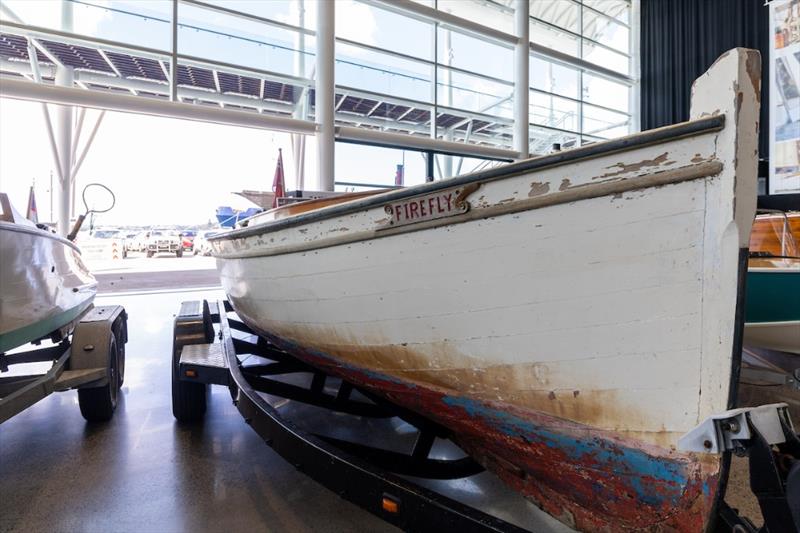 Boats indoors in the Viaduct Events Centre 2024 Auckland Wooden Boats Festival  - photo © Suellen Hurling / Live Sail Die