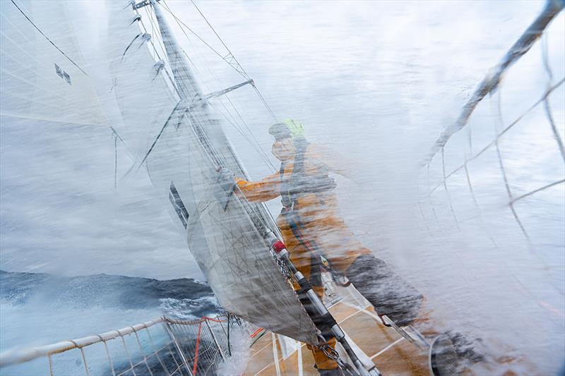 Clipper Race 3 Day 9 - The South Atlantic is serving up some breezy conditions photo copyright OBR Tiger on board Qingdao taken at  and featuring the Clipper 70 class