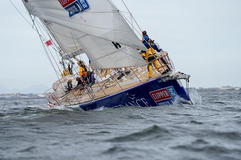 Perseverance on the water at Race Start - Race 4: Clipper Round The World Race - photo © Clipper Race