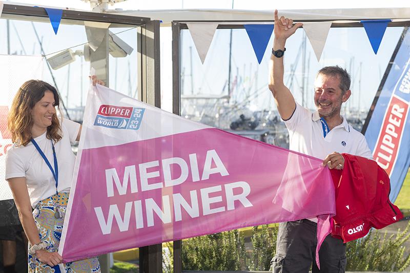Paolo receives his award from Alex Guillon of Fremantle Sailing Club - Clipper Race 4: Marlow Roaring Forties Challenge - photo © Clipper Round the World Race