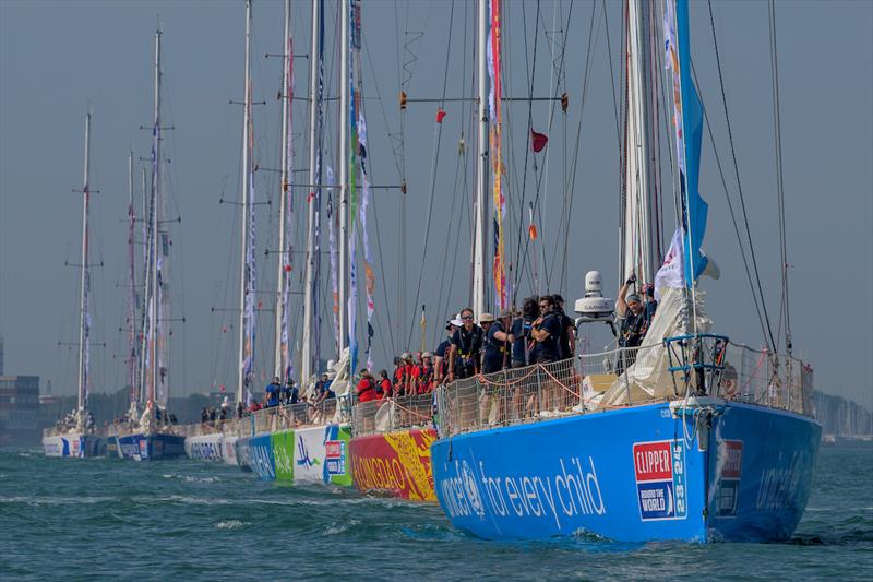 UNICEF leading Parade of Sail Clipper 2023-24 Race start - photo © Clipper Race