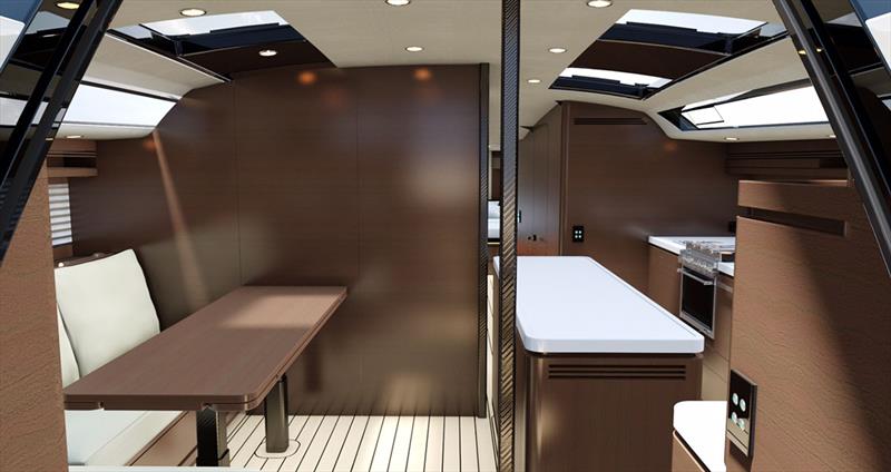German Frers 57 - Conversion to cabin with en-suite photo copyright Kit Carlier taken at  and featuring the Cruising Yacht class