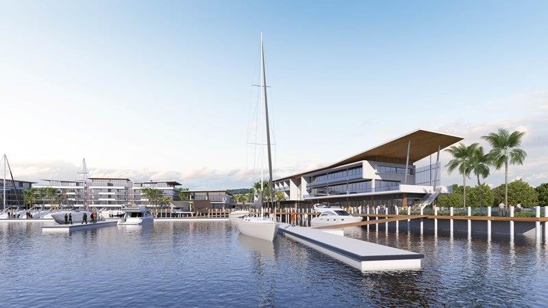 View from harbour entrance to marina village - photo © Gateway Marina