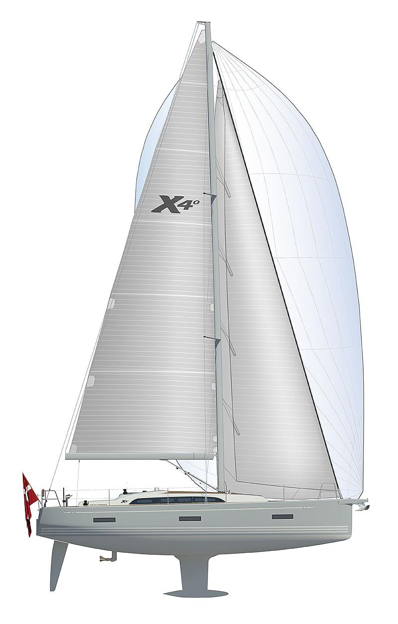 X4.0-Sailplan photo copyright X-Yachts taken at  and featuring the Cruising Yacht class