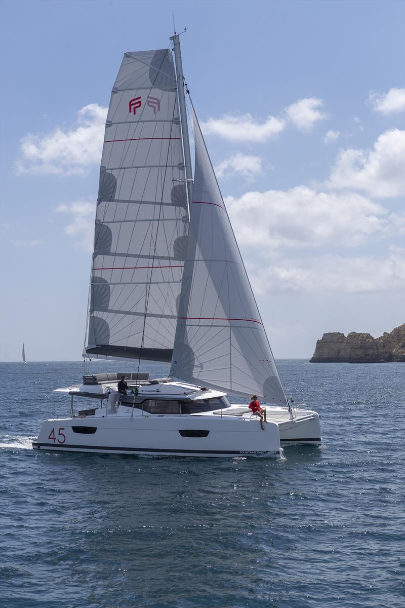 The new Fountaine Pajot Elba 45 is just one of the many multihulls on display at the 2020 La Grande Motte Boat Show in April photo copyright Gilles Martin-Raget taken at  and featuring the Cruising Yacht class