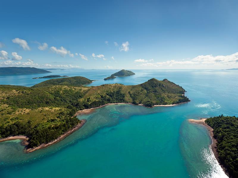 Aerial view of the Whitsunday Islands - photo © Coral Sea Marina Resort