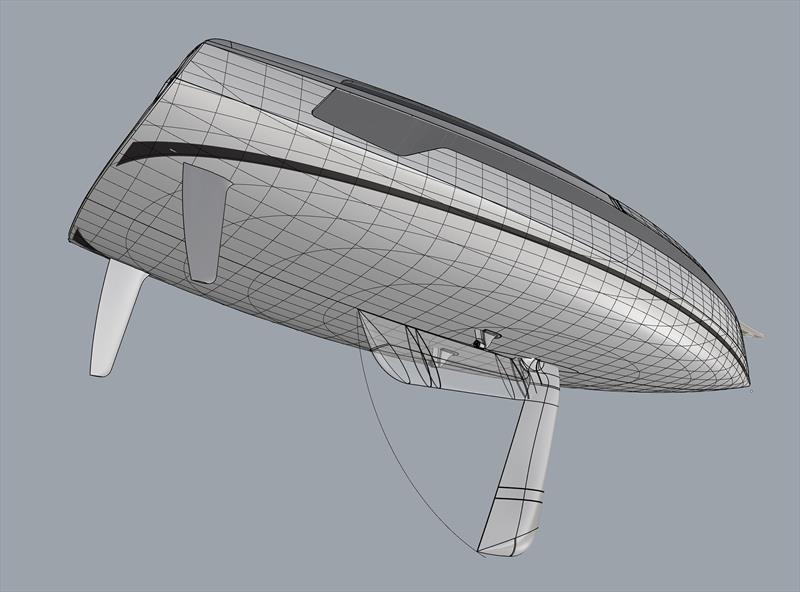 Twin rudder and twin screws - Wauquiez 55 - photo © Mark Lombard Yacht Design Group